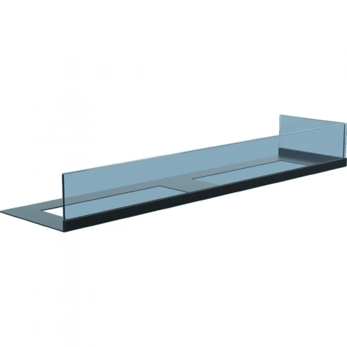 Glas 90cm hjørnepejs 90cm sikkerhedsglas til hjoernepejs