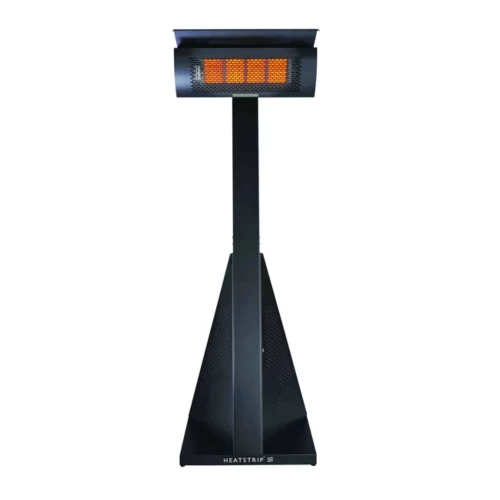 HEATSTRIP™ Portabel Gasvarmer – 9,4 kW | Køb Online HEATSTRIP™ Portabel gasvarmer i sort – fritstående udendørs terrassevarmer