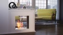 Colyton fritstaaende hvid bioethanolpejs