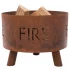 RedFire Fulla bålfad i Corten-stål med Ø50 cm og rustik finish