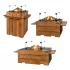  Teaktræ Sidebord til Happy Cocooning Gas Ildborde - 2 stk