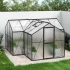 Drivhus T-formet Premium Sort - Polycarbonat